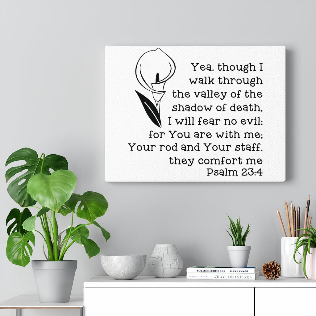 Scripture Walls They Comfort Me Psalm 23:4 Bible Verse Canvas Christian Wall Art Ready to Hang Unframed-Express Your Love Gifts