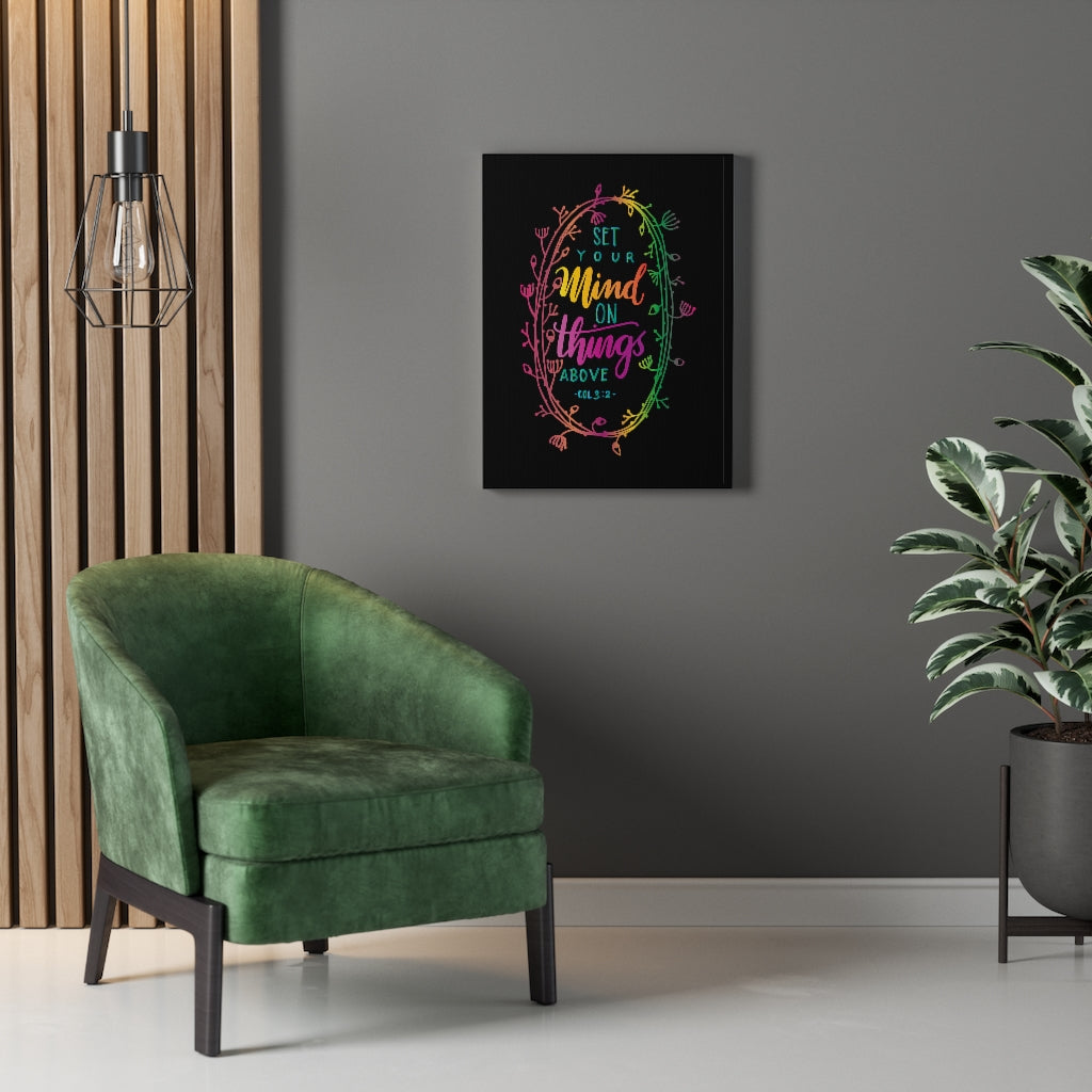 Scripture Walls Things Above Col 3:2 Bible Verse Canvas Christian Wall Art Ready to Hang Unframed-Express Your Love Gifts
