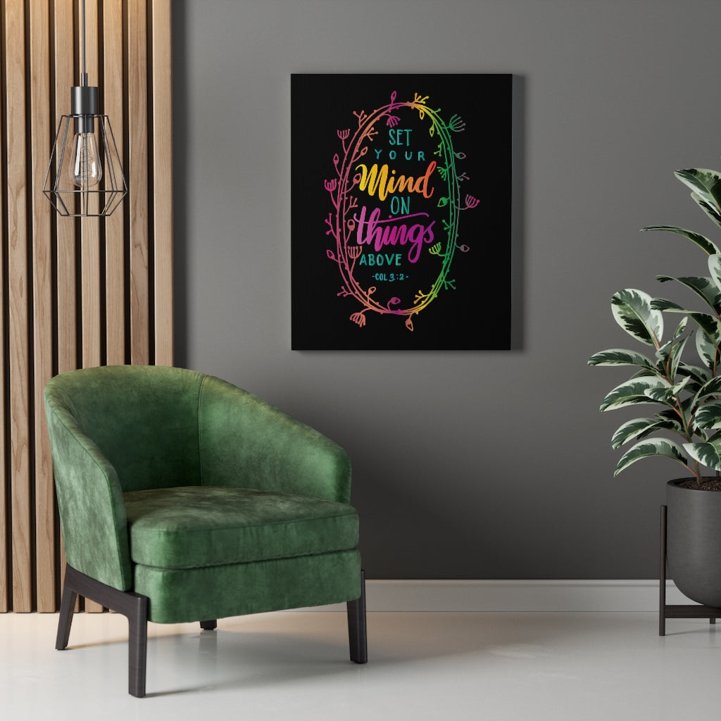 Scripture Walls Things Above Col 3:2 Bible Verse Canvas Christian Wall Art Ready to Hang Unframed-Express Your Love Gifts