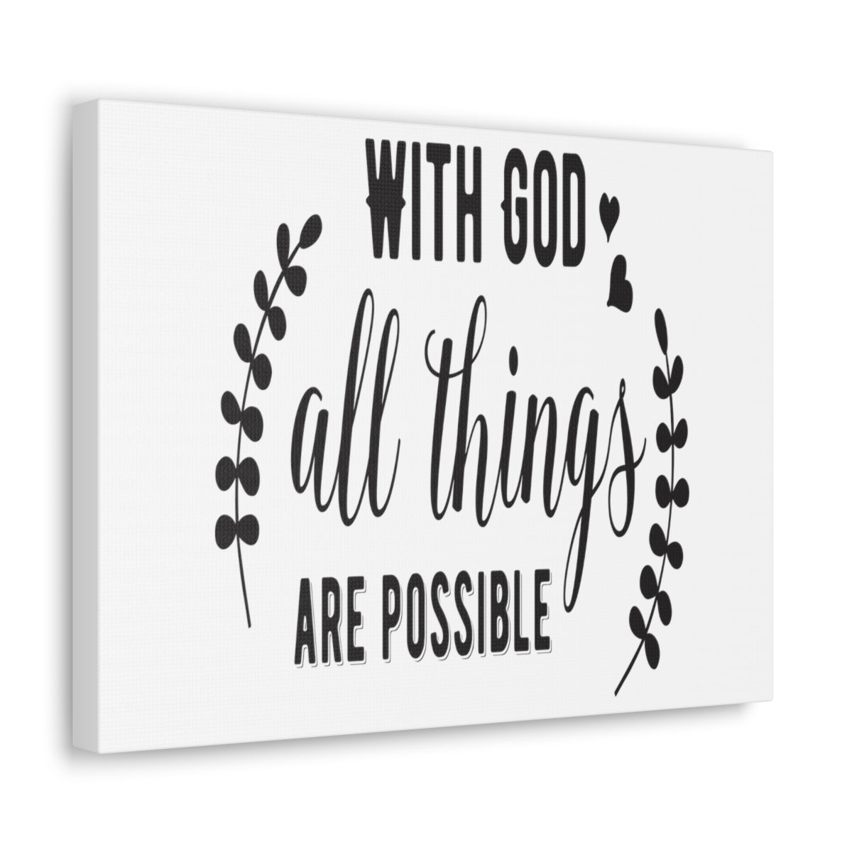 Scripture Walls Things Are Possible Matthew 19:26 Christian Wall Art Print Ready to Hang Unframed-Express Your Love Gifts