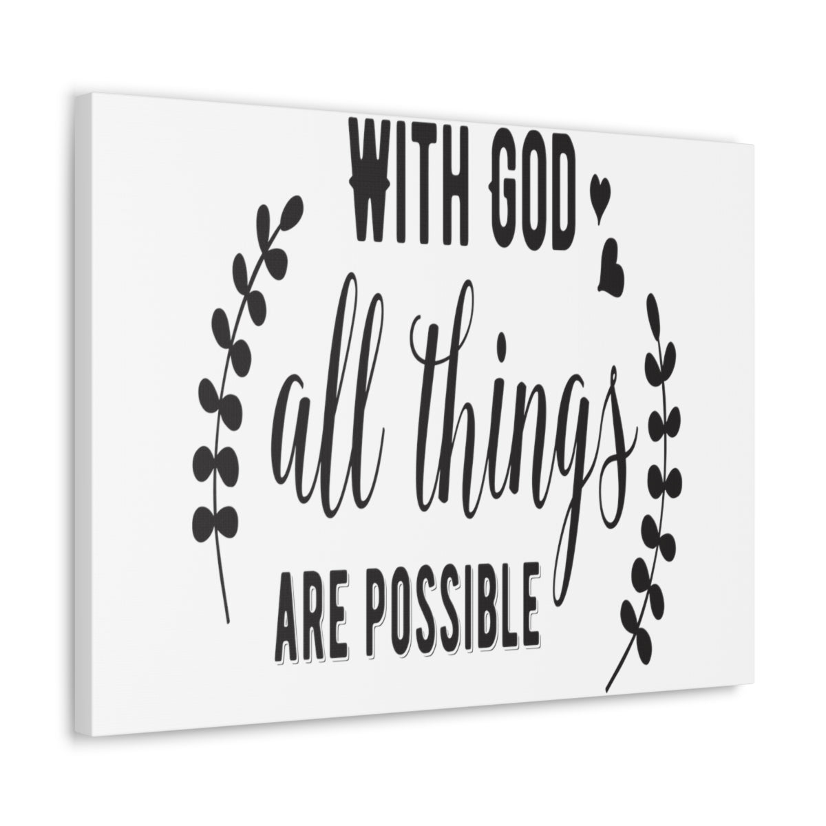 Scripture Walls Things Are Possible Matthew 19:26 Christian Wall Art Print Ready to Hang Unframed-Express Your Love Gifts