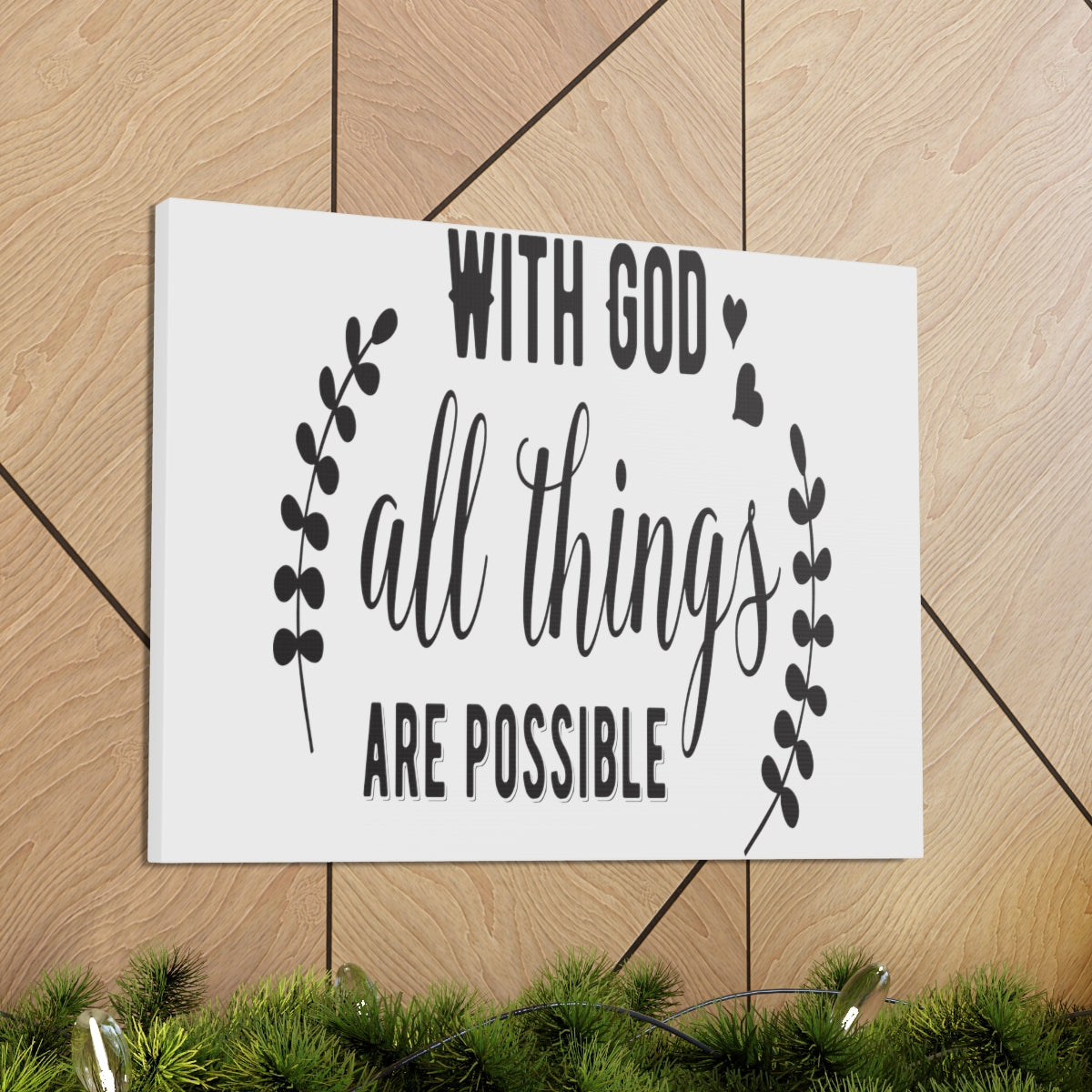 Scripture Walls Things Are Possible Matthew 19:26 Christian Wall Art Print Ready to Hang Unframed-Express Your Love Gifts