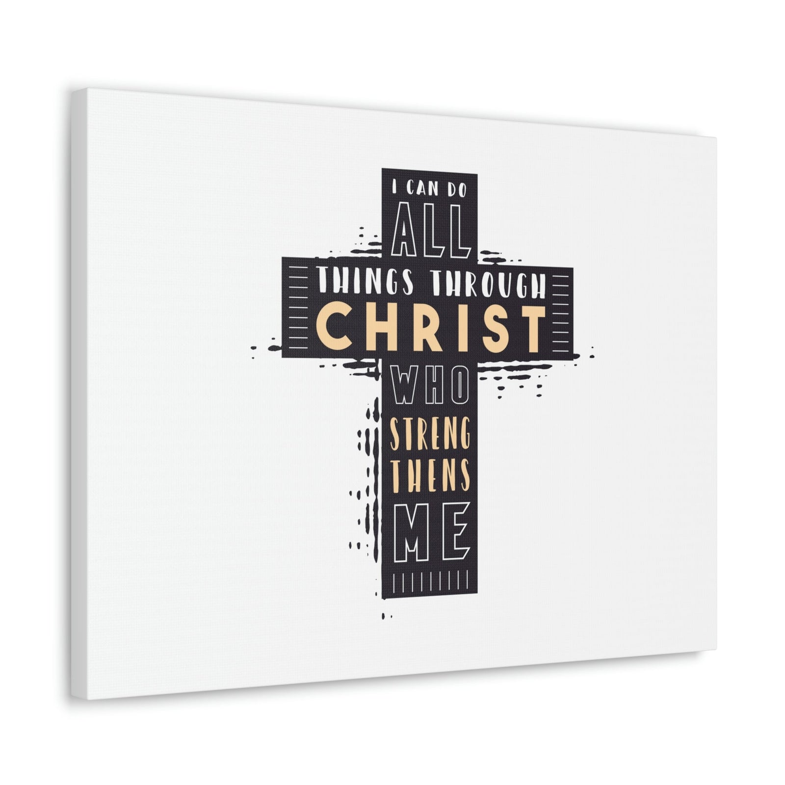 Scripture Walls Things Through Christ Philippians 4:13 Cross Christian Wall Art Bible Verse Print Ready to Hang Unframed-Express Your Love Gifts
