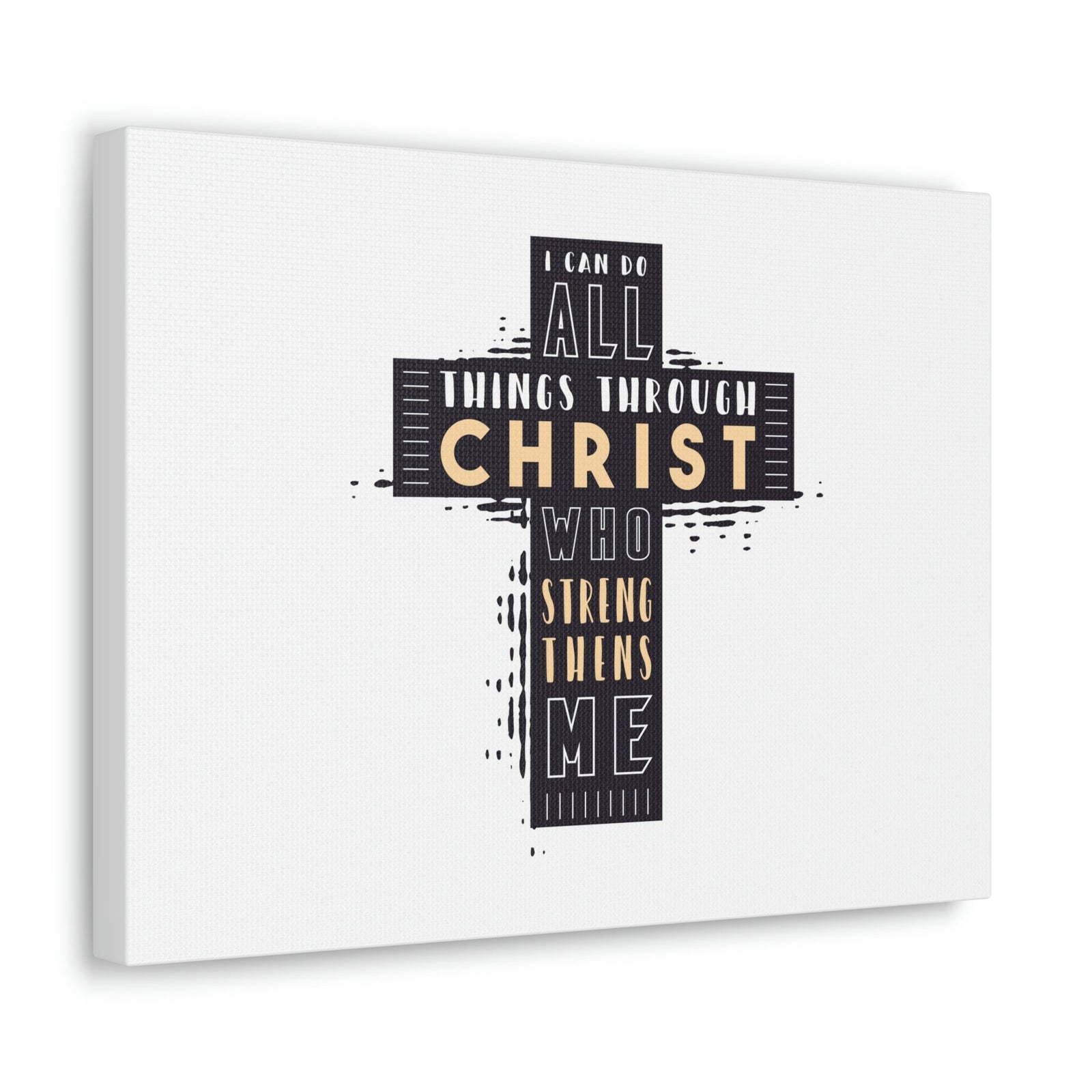 Scripture Walls Things Through Christ Philippians 4:13 Cross Christian Wall Art Bible Verse Print Ready to Hang Unframed-Express Your Love Gifts