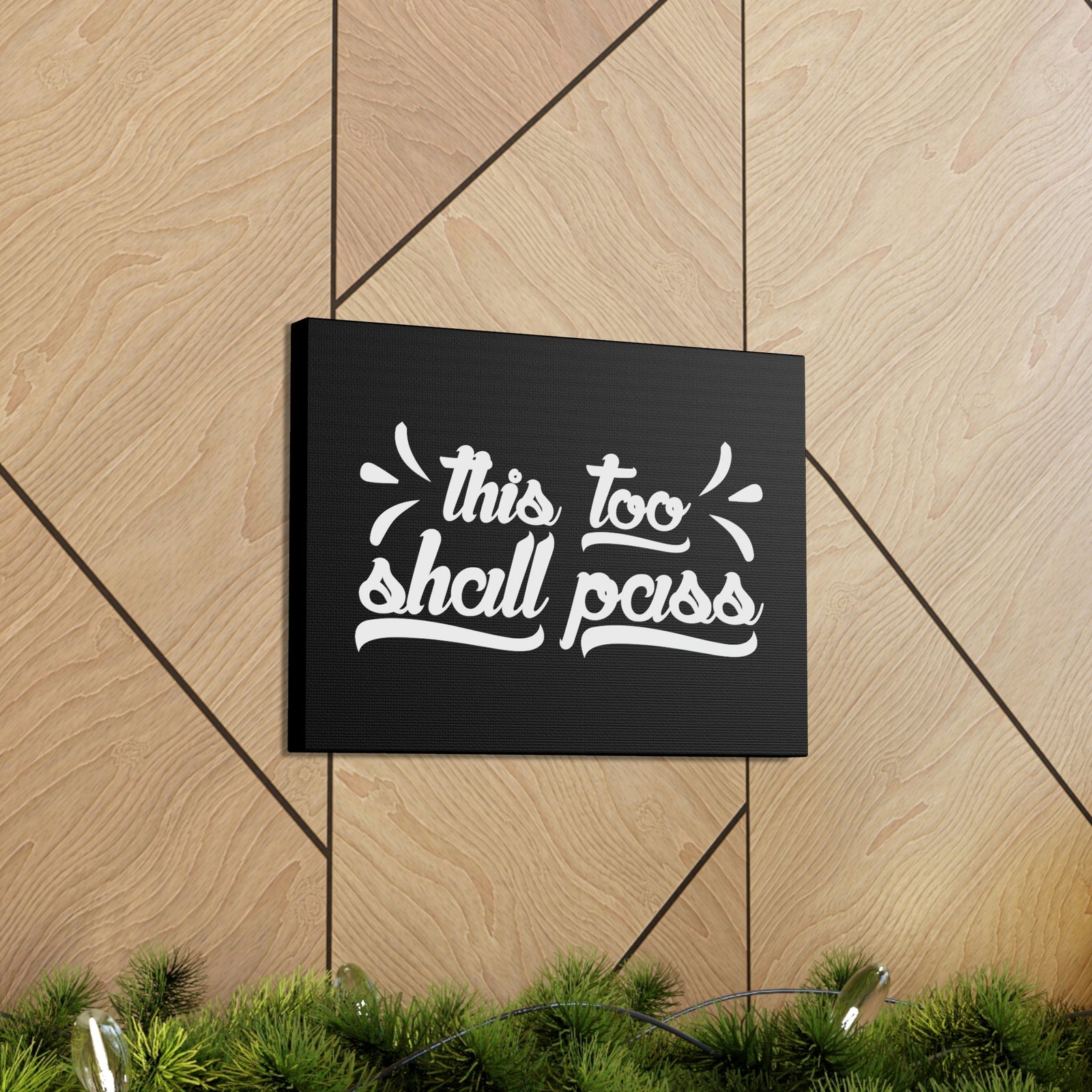 Scripture Walls This Too Shall Pass 2 Corinthians 4:18 White Christian Wall Art Bible Verse Print Ready to Hang Unframed-Express Your Love Gifts