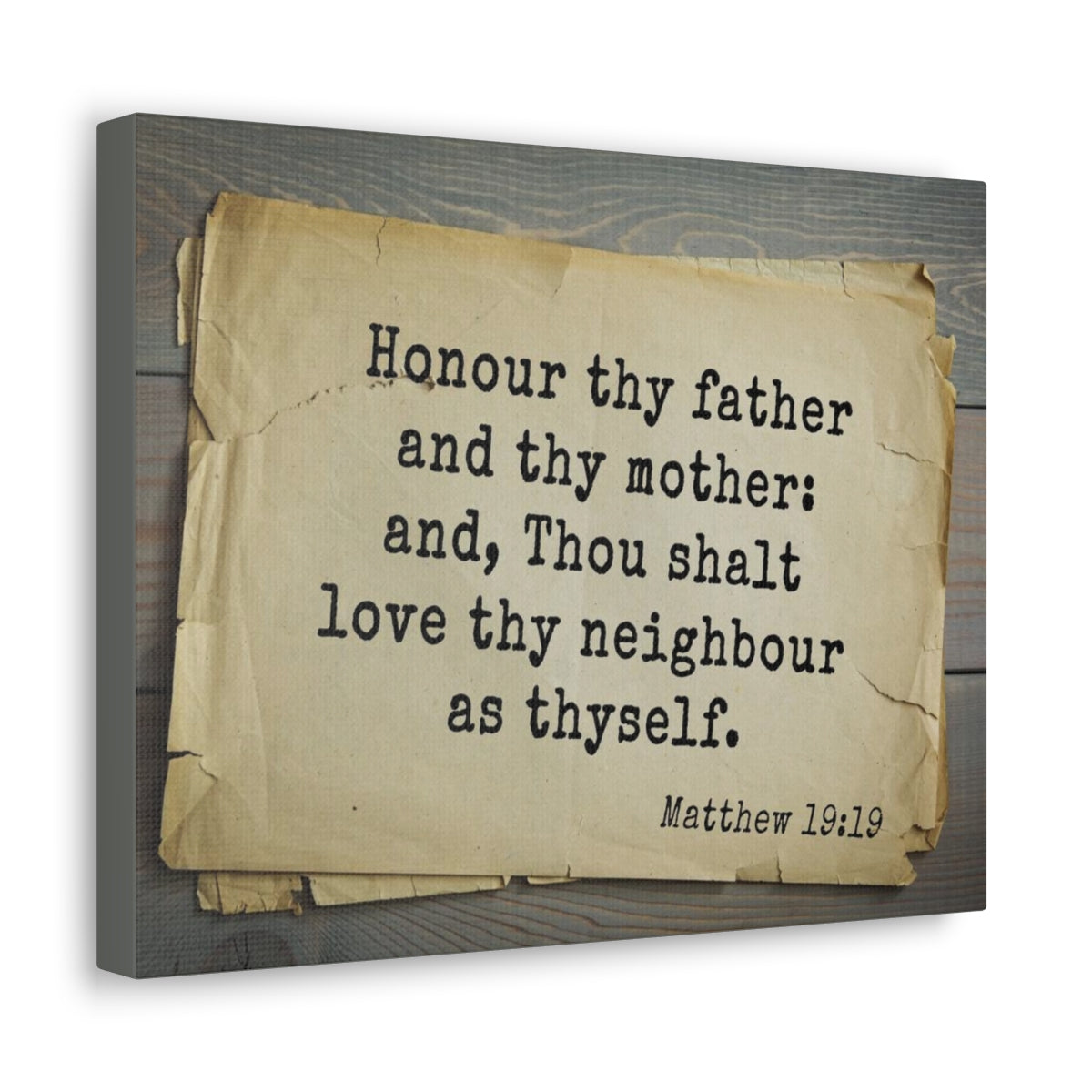 Scripture Walls Thou Shalt Love Matthew 19:19 Bible Verse Canvas Christian Wall Art Bible Verse Print Ready To Hang Unframed-Express Your Love Gifts