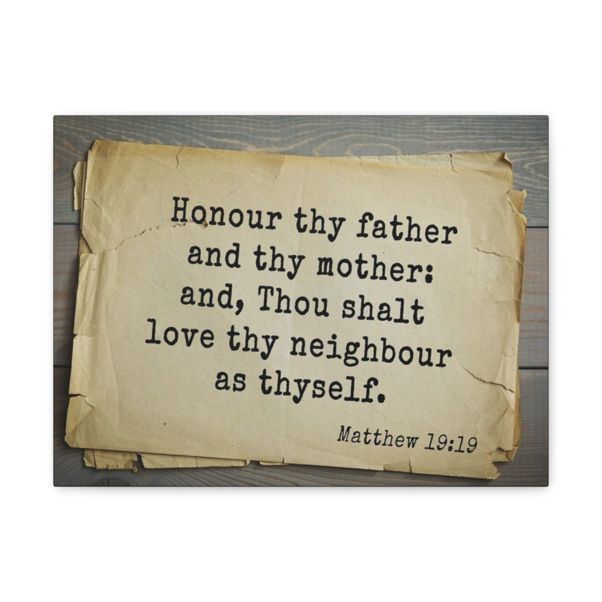 Scripture Walls Thou Shalt Love Matthew 19:19 Bible Verse Canvas Christian Wall Art Bible Verse Print Ready To Hang Unframed-Express Your Love Gifts