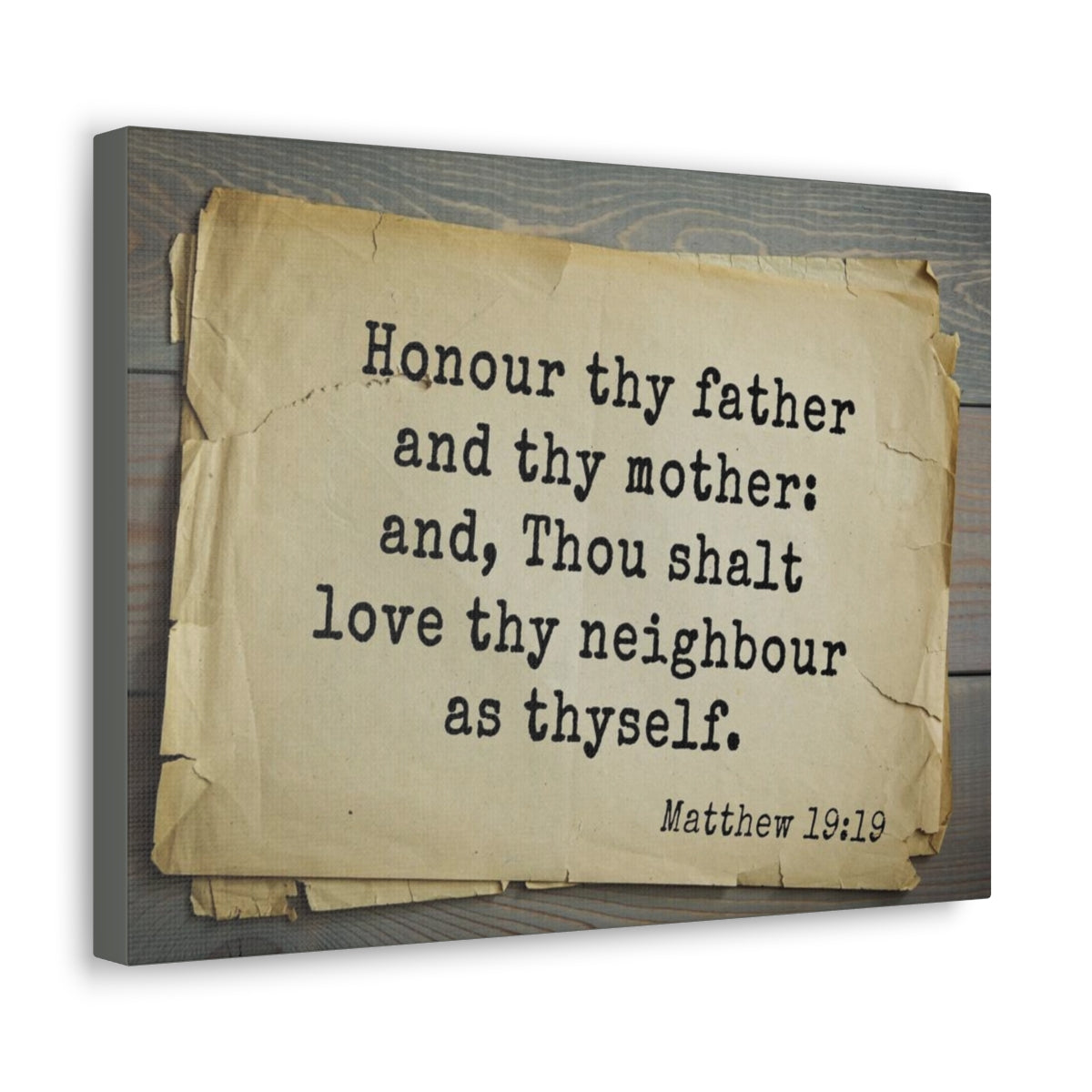 Scripture Walls Thou Shalt Love Matthew 19:19 Bible Verse Canvas Christian Wall Art Bible Verse Print Ready To Hang Unframed-Express Your Love Gifts