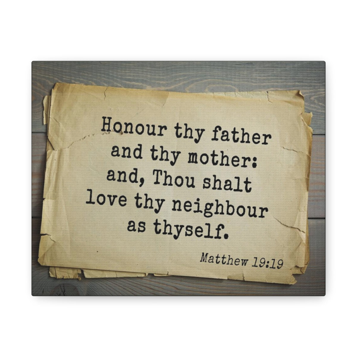 Scripture Walls Thou Shalt Love Matthew 19:19 Bible Verse Canvas Christian Wall Art Bible Verse Print Ready To Hang Unframed-Express Your Love Gifts