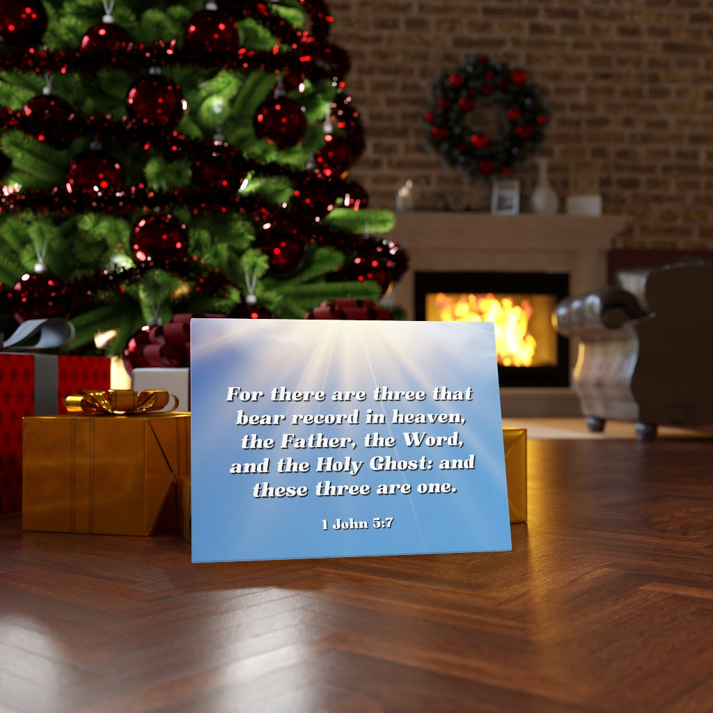 Scripture Walls Three Are One 1 John 5:7 Bible Verse Canvas Christian Wall Art Ready to Hang Unframed-Express Your Love Gifts