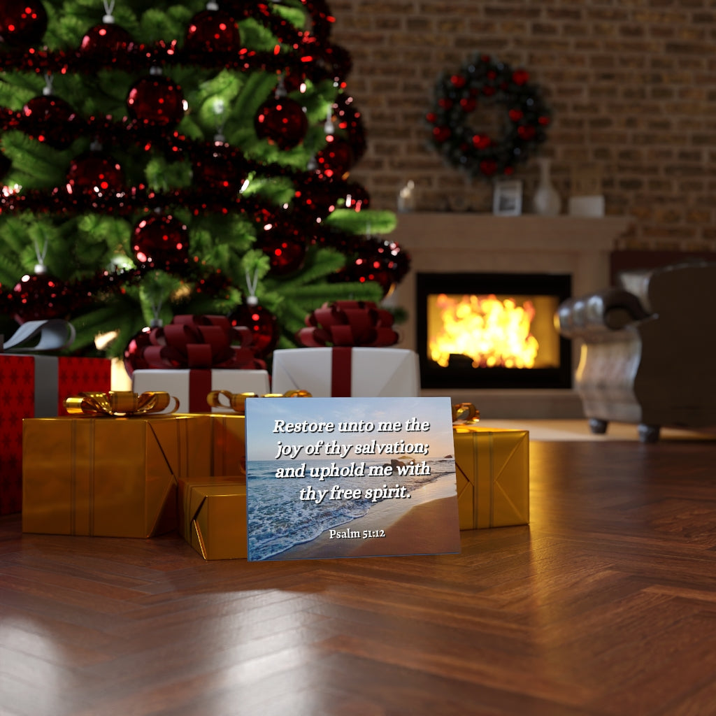 Scripture Walls Thy Salvation Psalm 51:12 Bible Verse Canvas Christian Wall Art Ready to Hang Unframed-Express Your Love Gifts