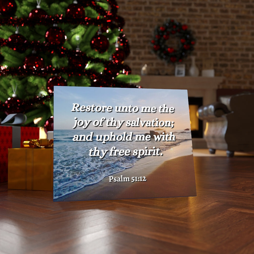 Scripture Walls Thy Salvation Psalm 51:12 Bible Verse Canvas Christian Wall Art Ready to Hang Unframed-Express Your Love Gifts