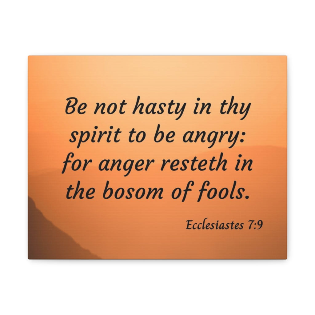 Scripture Walls Thy Spirit Ecclesiastes 7:9 Bible Verse Canvas Christian Wall Art Ready to Hang Unframed-Express Your Love Gifts