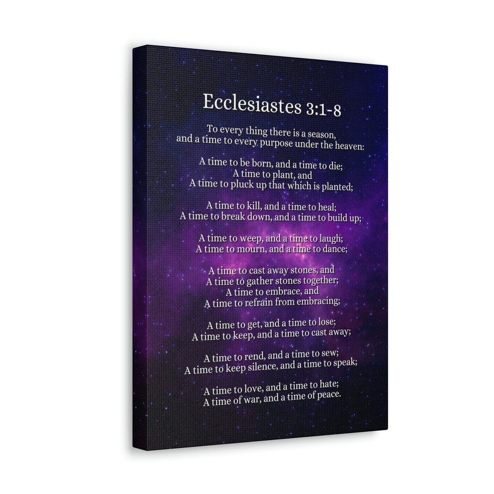 Scripture Walls Time For Everything Universe Ecclesiastes 3:2 Bible Verse Canvas Christian Wall Art Ready to Hang Unframed-Express Your Love Gifts