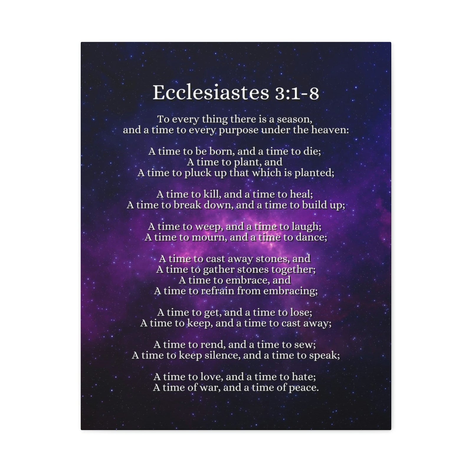 Scripture Walls Time For Everything Universe Ecclesiastes 3:2 Bible Verse Canvas Christian Wall Art Ready to Hang Unframed-Express Your Love Gifts