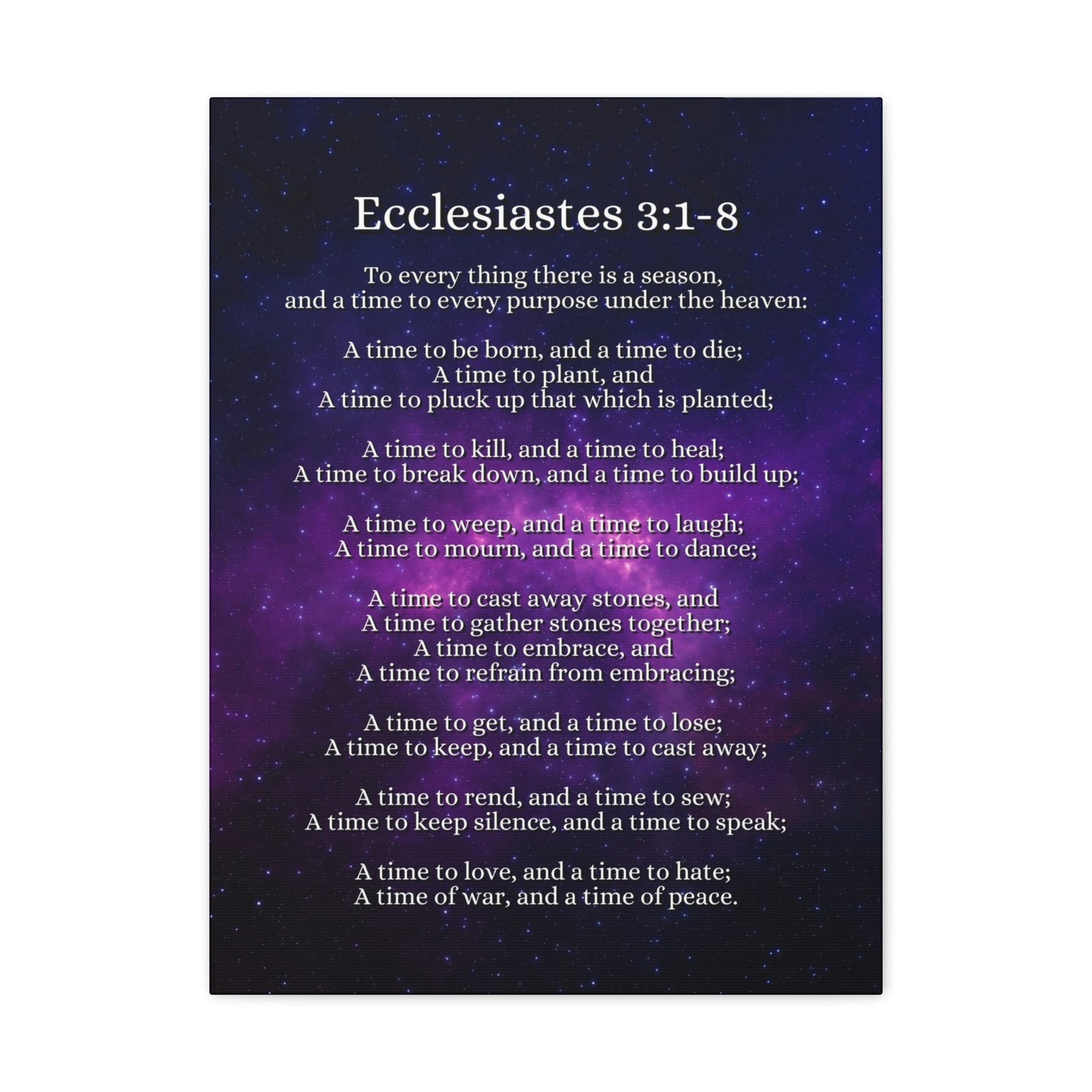 Scripture Walls Time For Everything Universe Ecclesiastes 3:2 Bible Verse Canvas Christian Wall Art Ready to Hang Unframed-Express Your Love Gifts