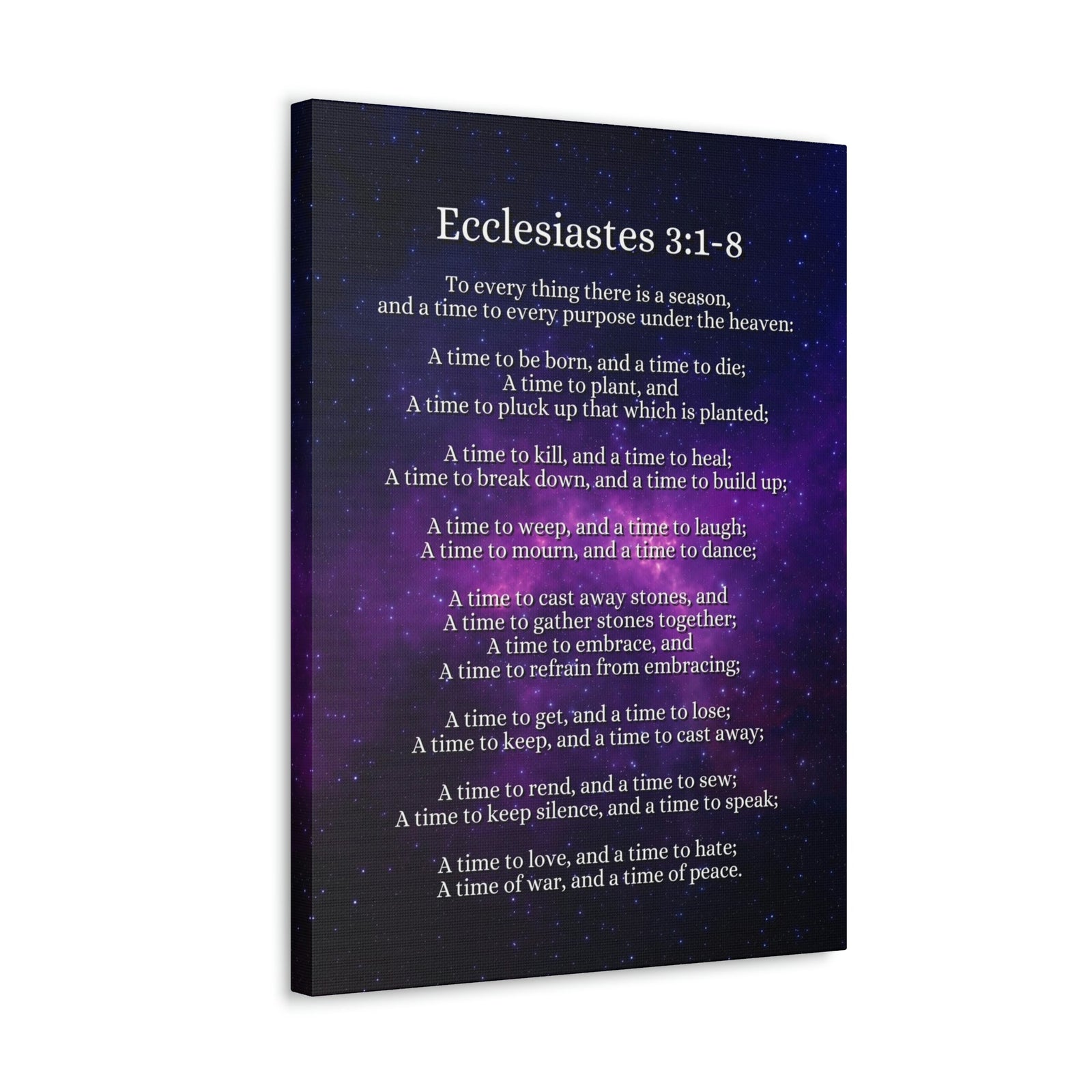 Scripture Walls Time For Everything Universe Ecclesiastes 3:2 Bible Verse Canvas Christian Wall Art Ready to Hang Unframed-Express Your Love Gifts
