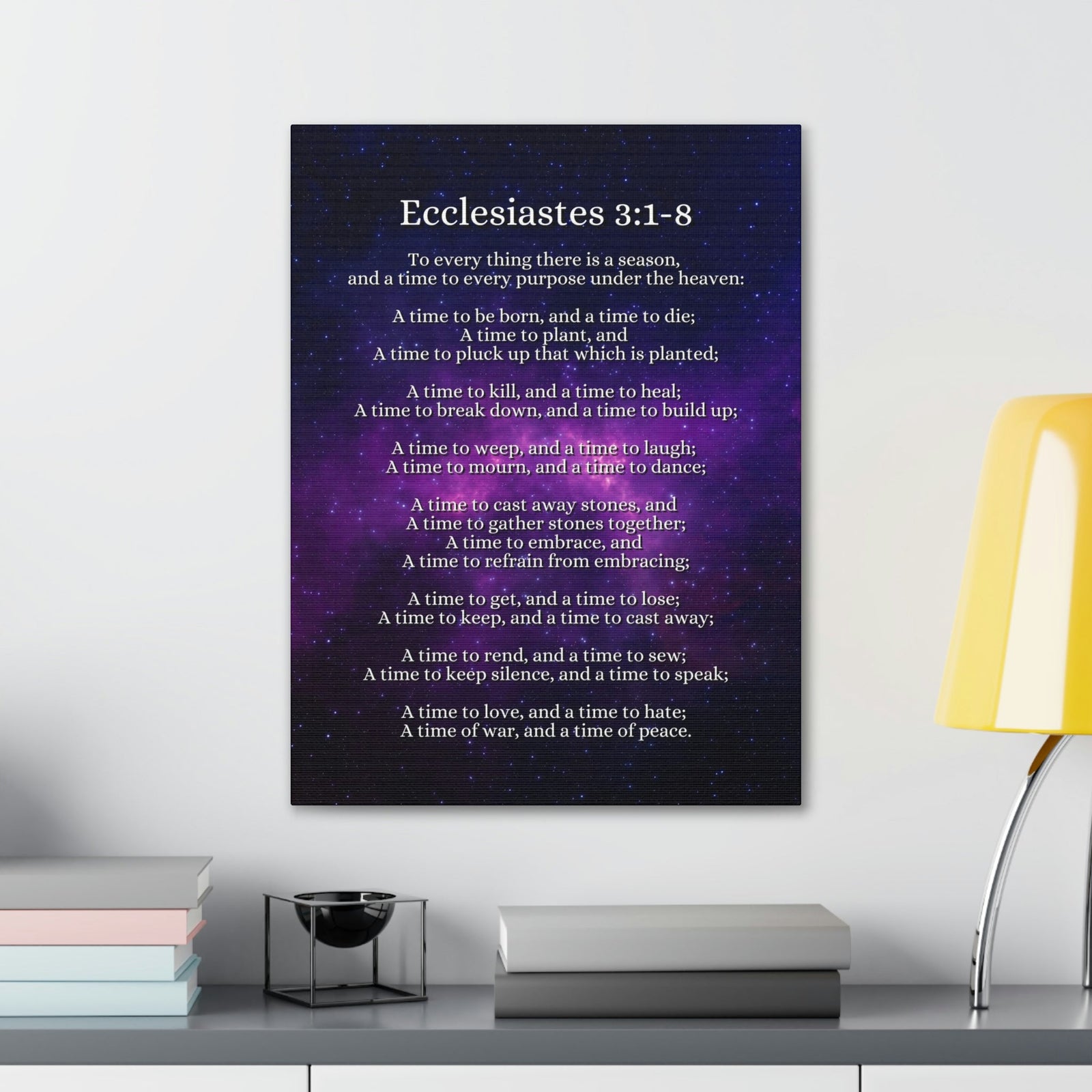 Scripture Walls Time For Everything Universe Ecclesiastes 3:2 Bible Verse Canvas Christian Wall Art Ready to Hang Unframed-Express Your Love Gifts