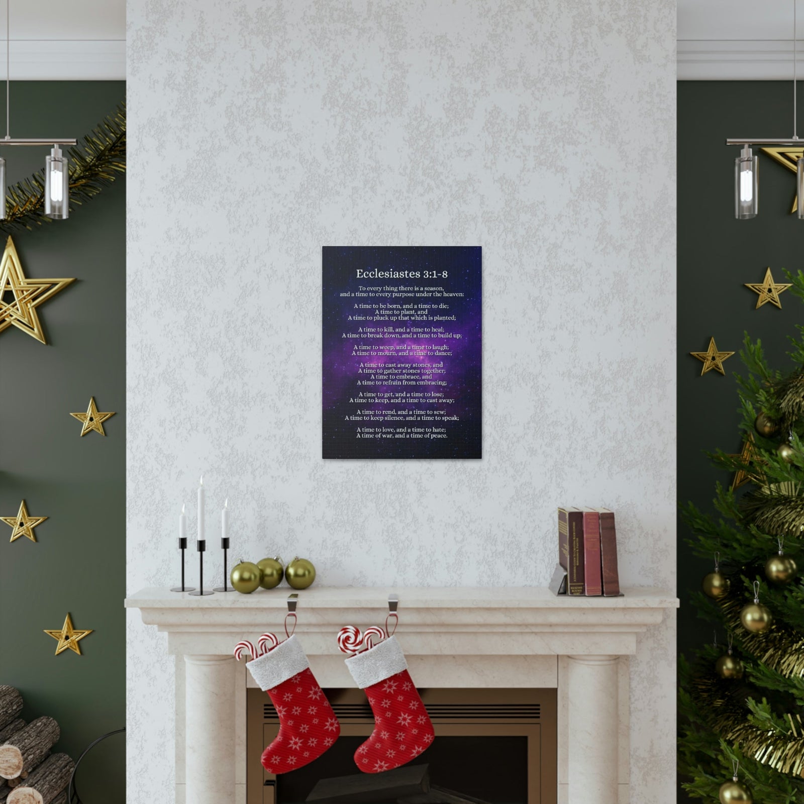 Scripture Walls Time For Everything Universe Ecclesiastes 3:2 Bible Verse Canvas Christian Wall Art Ready to Hang Unframed-Express Your Love Gifts