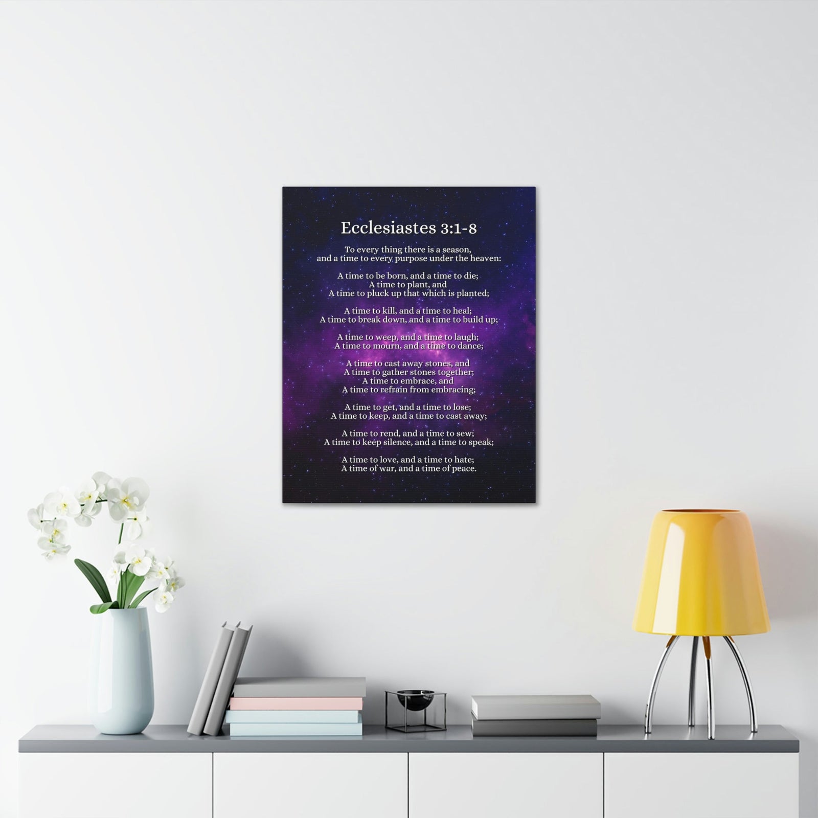 Scripture Walls Time For Everything Universe Ecclesiastes 3:2 Bible Verse Canvas Christian Wall Art Ready to Hang Unframed-Express Your Love Gifts
