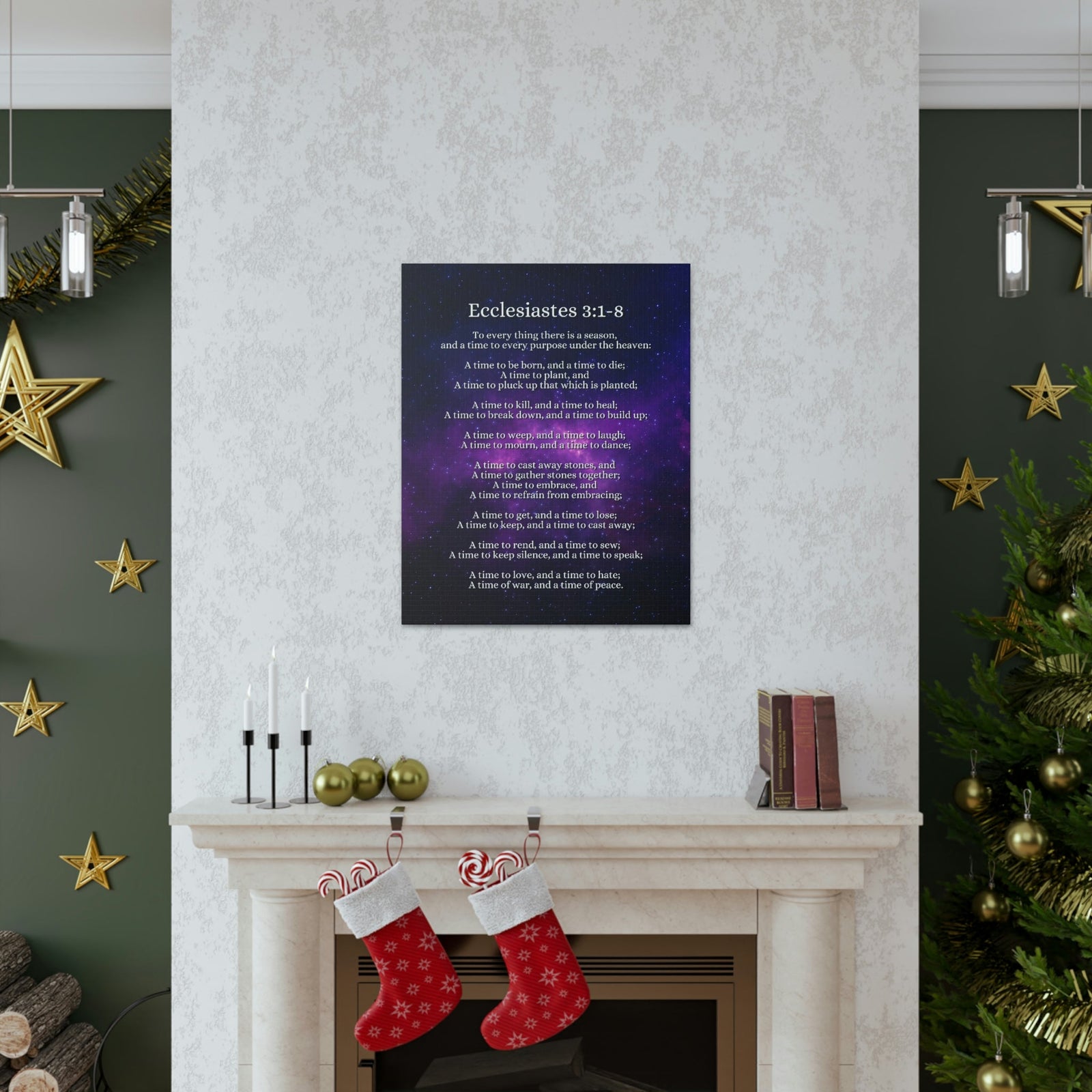 Scripture Walls Time For Everything Universe Ecclesiastes 3:2 Bible Verse Canvas Christian Wall Art Ready to Hang Unframed-Express Your Love Gifts