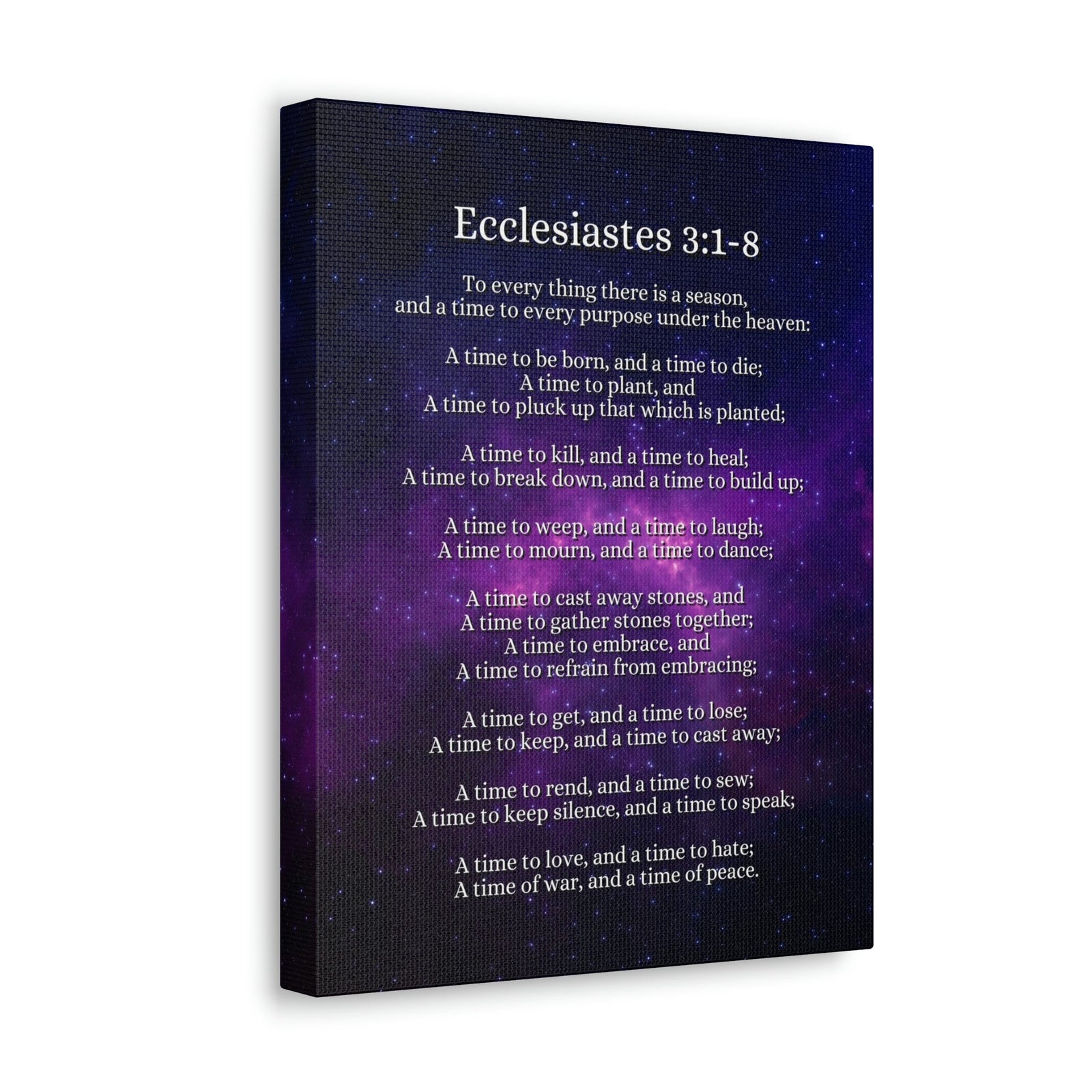 Scripture Walls Time For Everything Universe Ecclesiastes 3:2 Bible Verse Canvas Christian Wall Art Ready to Hang Unframed-Express Your Love Gifts