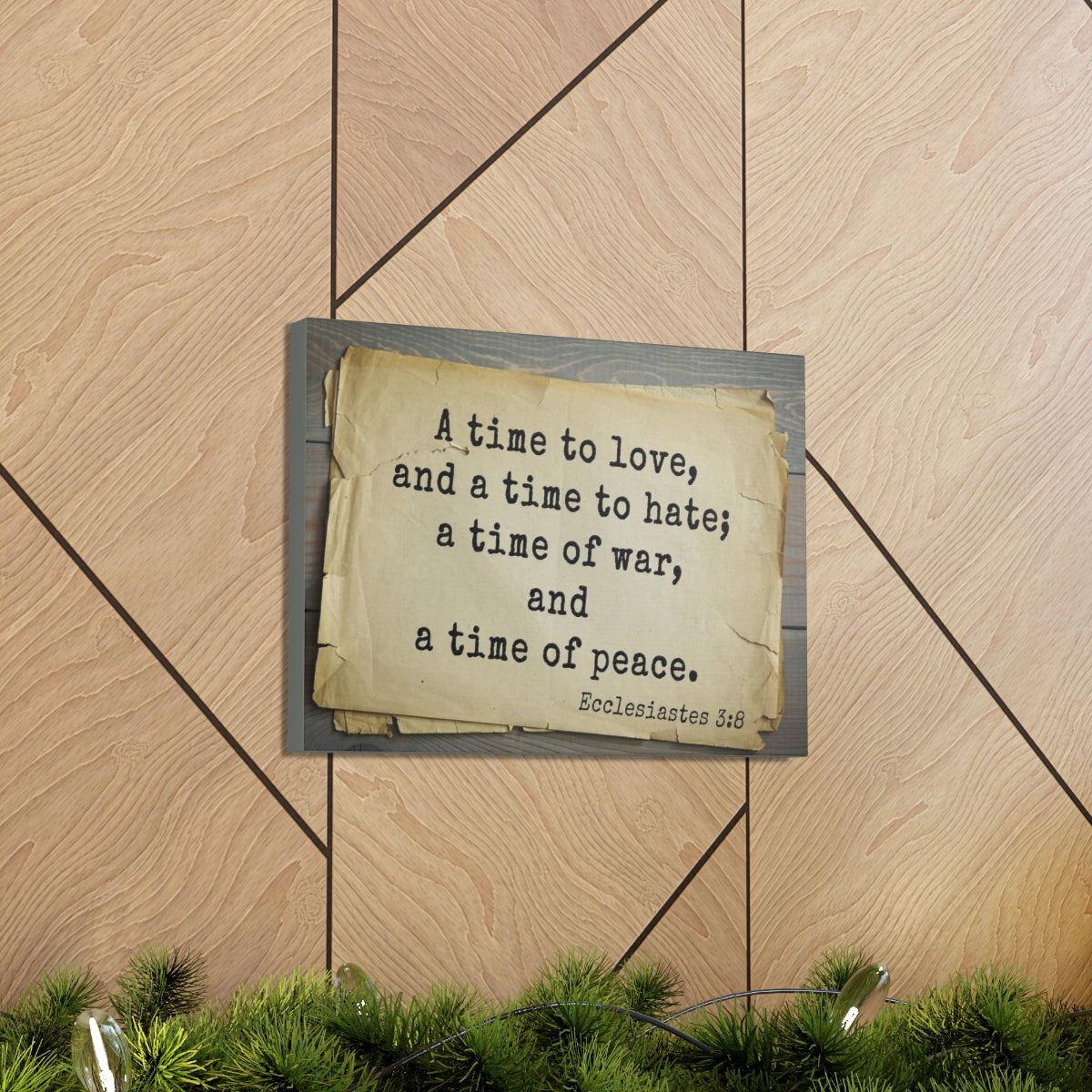 Scripture Walls Time To Love Ecclesiastes 3:8 Bible Verse Canvas Christian Wall Art Bible Verse Print Ready To Hang Unframed-Express Your Love Gifts