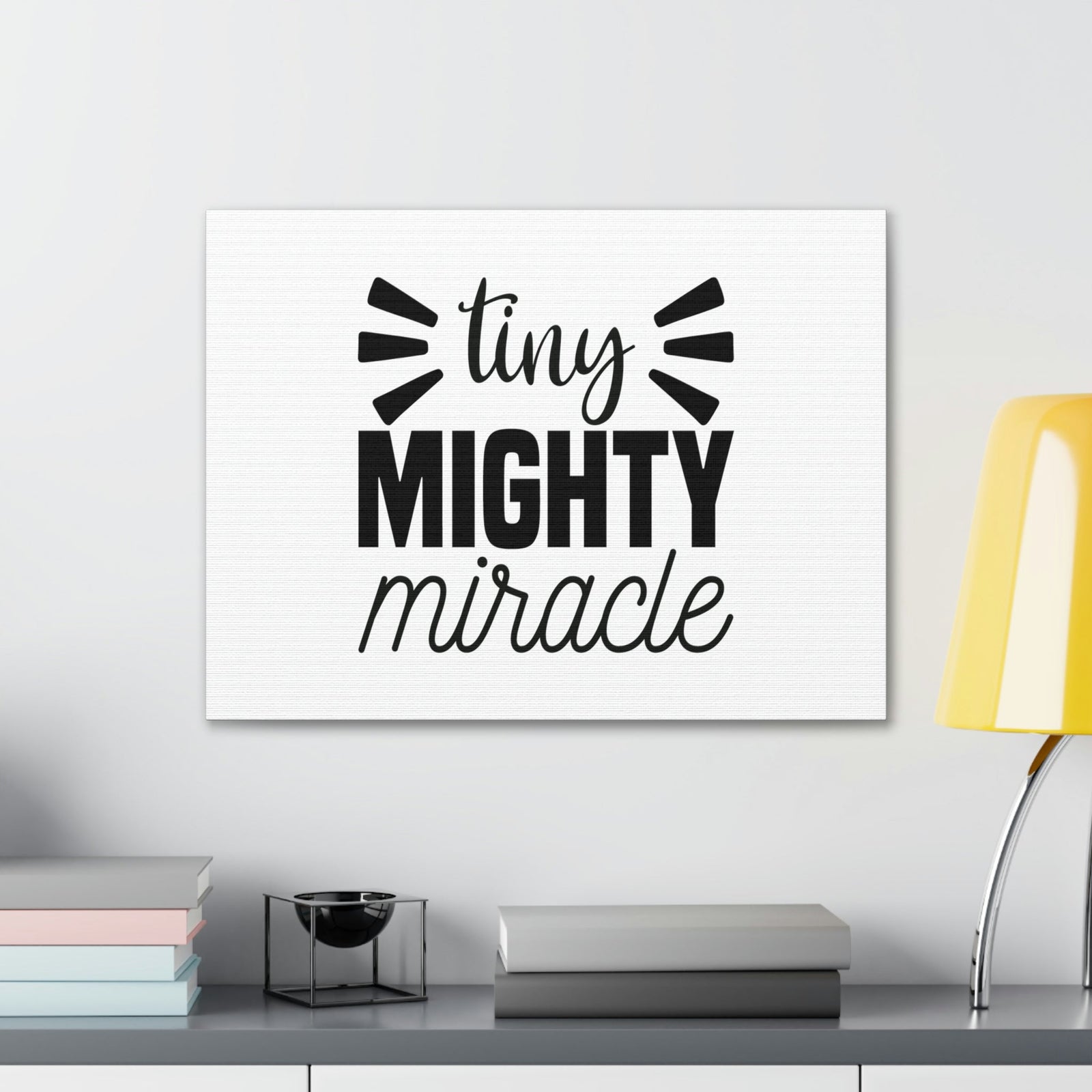 Scripture Walls Tiny Mighty Miracle Luke 18:27 Christian Wall Art Bible Verse Print Ready to Hang Unframed-Express Your Love Gifts