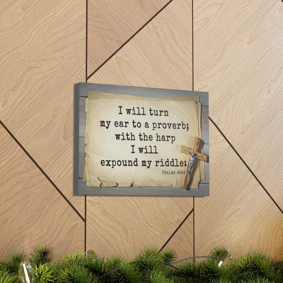 Scripture Walls To A Proverb Psalms 49:4 Bible Verse Canvas Christian Wall Art Ready to Hang Unframed-Express Your Love Gifts