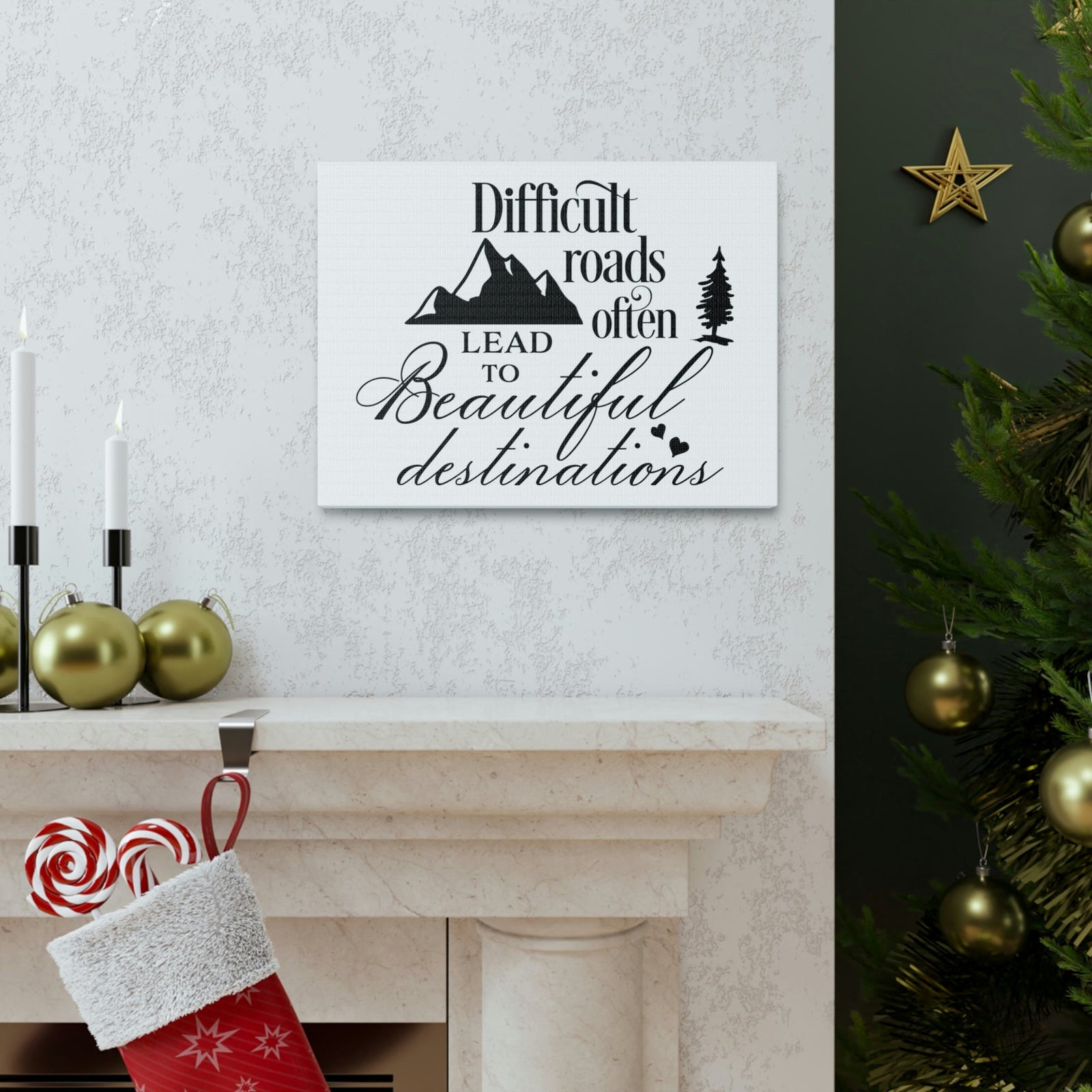 Scripture Walls To Beautiful Romans 15:4 Destinations Christian Wall Art Print Ready to Hang Unframed-Express Your Love Gifts