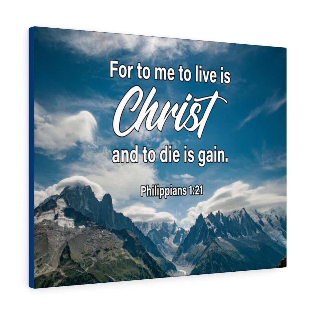 Scripture Walls To Live is Christ Philippians 1:21 Wall Art Christian Home Decor Unframed-Express Your Love Gifts