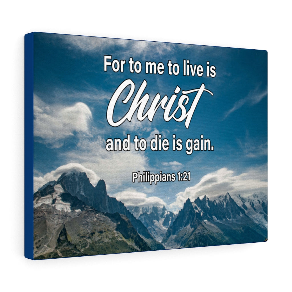 Scripture Walls To Live is Christ Philippians 1:21 Wall Art Christian Home Decor Unframed-Express Your Love Gifts