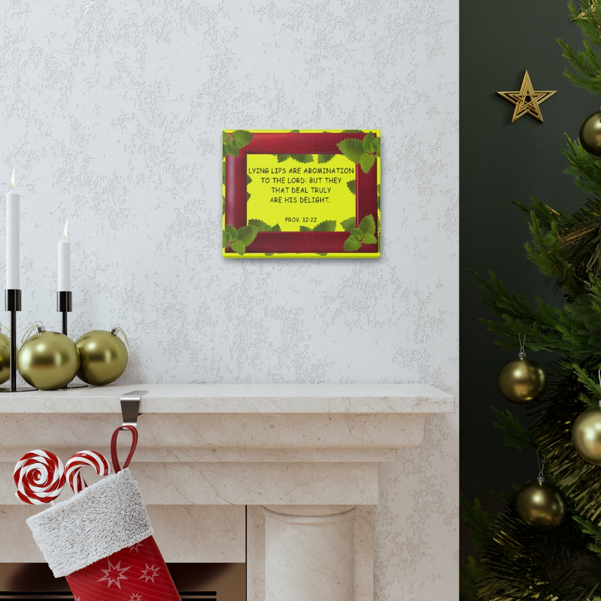 Scripture Walls To The Lord Proverbs 12:22 Bible Verse Canvas Christian Wall Art Bible Verse Print Ready To Hang Unframed-Express Your Love Gifts