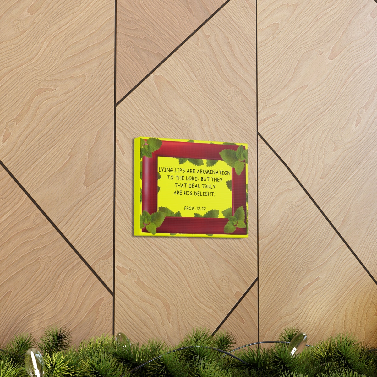 Scripture Walls To The Lord Proverbs 12:22 Bible Verse Canvas Christian Wall Art Bible Verse Print Ready To Hang Unframed-Express Your Love Gifts