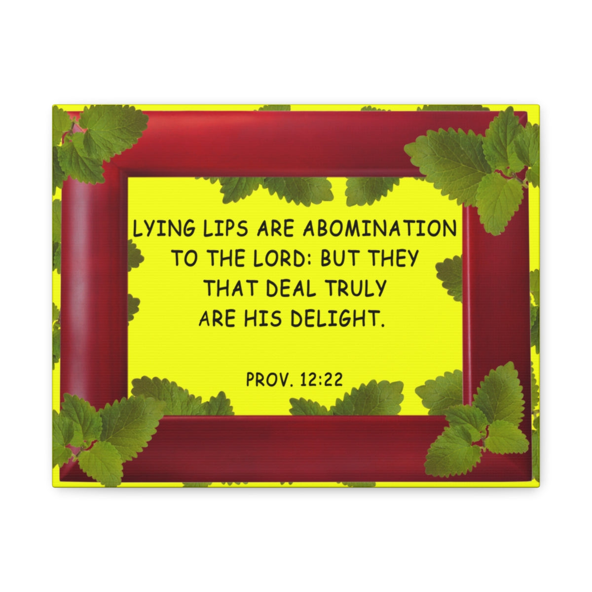 Scripture Walls To The Lord Proverbs 12:22 Bible Verse Canvas Christian Wall Art Bible Verse Print Ready To Hang Unframed-Express Your Love Gifts