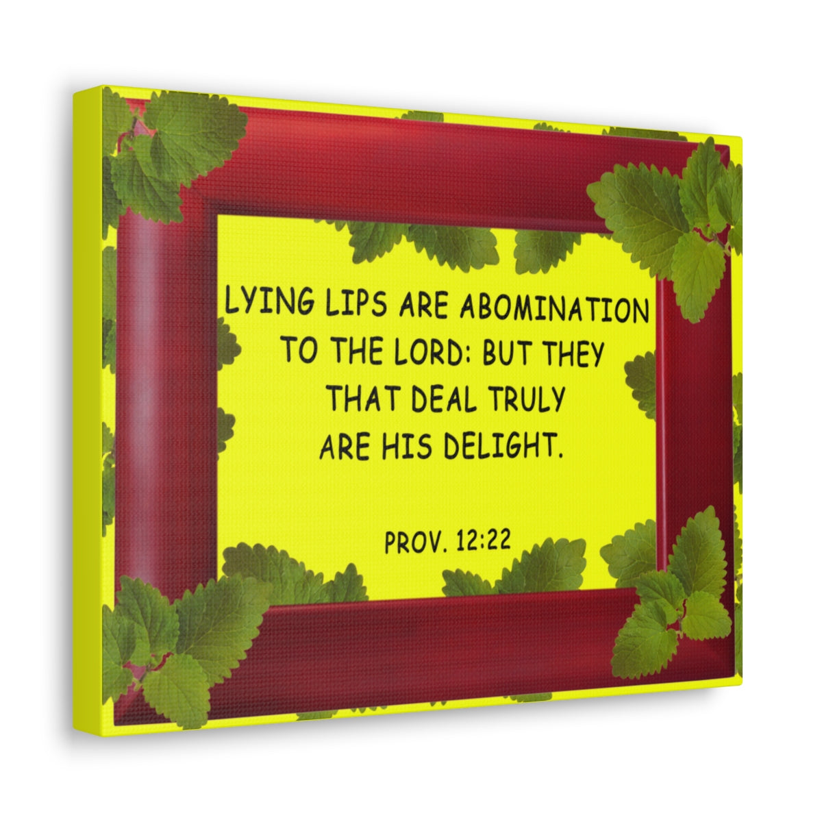 Scripture Walls To The Lord Proverbs 12:22 Bible Verse Canvas Christian Wall Art Bible Verse Print Ready To Hang Unframed-Express Your Love Gifts