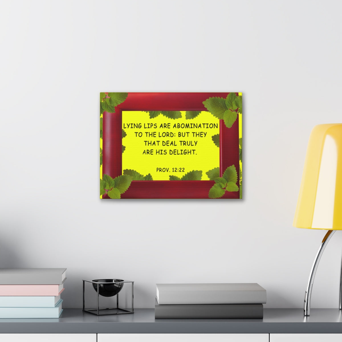 Scripture Walls To The Lord Proverbs 12:22 Bible Verse Canvas Christian Wall Art Bible Verse Print Ready To Hang Unframed-Express Your Love Gifts