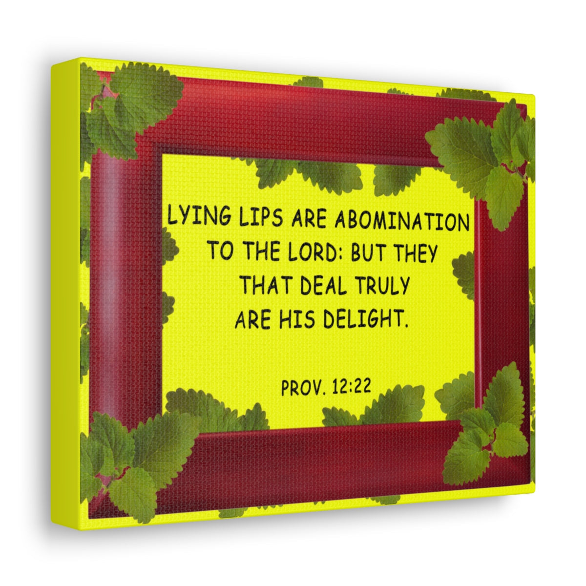 Scripture Walls To The Lord Proverbs 12:22 Bible Verse Canvas Christian Wall Art Bible Verse Print Ready To Hang Unframed-Express Your Love Gifts