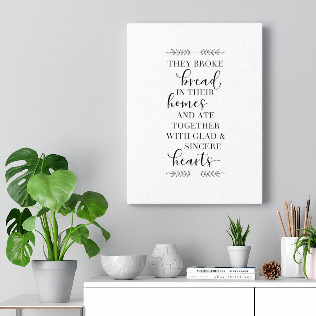 Scripture Walls Together with Glad & Sincere Bible Verse Canvas Christian Wall Art Ready to Hang Unframed-Express Your Love Gifts