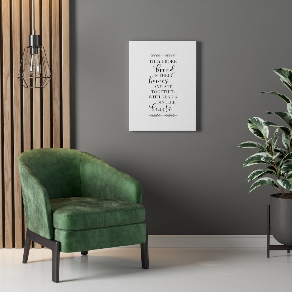 Scripture Walls Together with Glad & Sincere Bible Verse Canvas Christian Wall Art Ready to Hang Unframed-Express Your Love Gifts