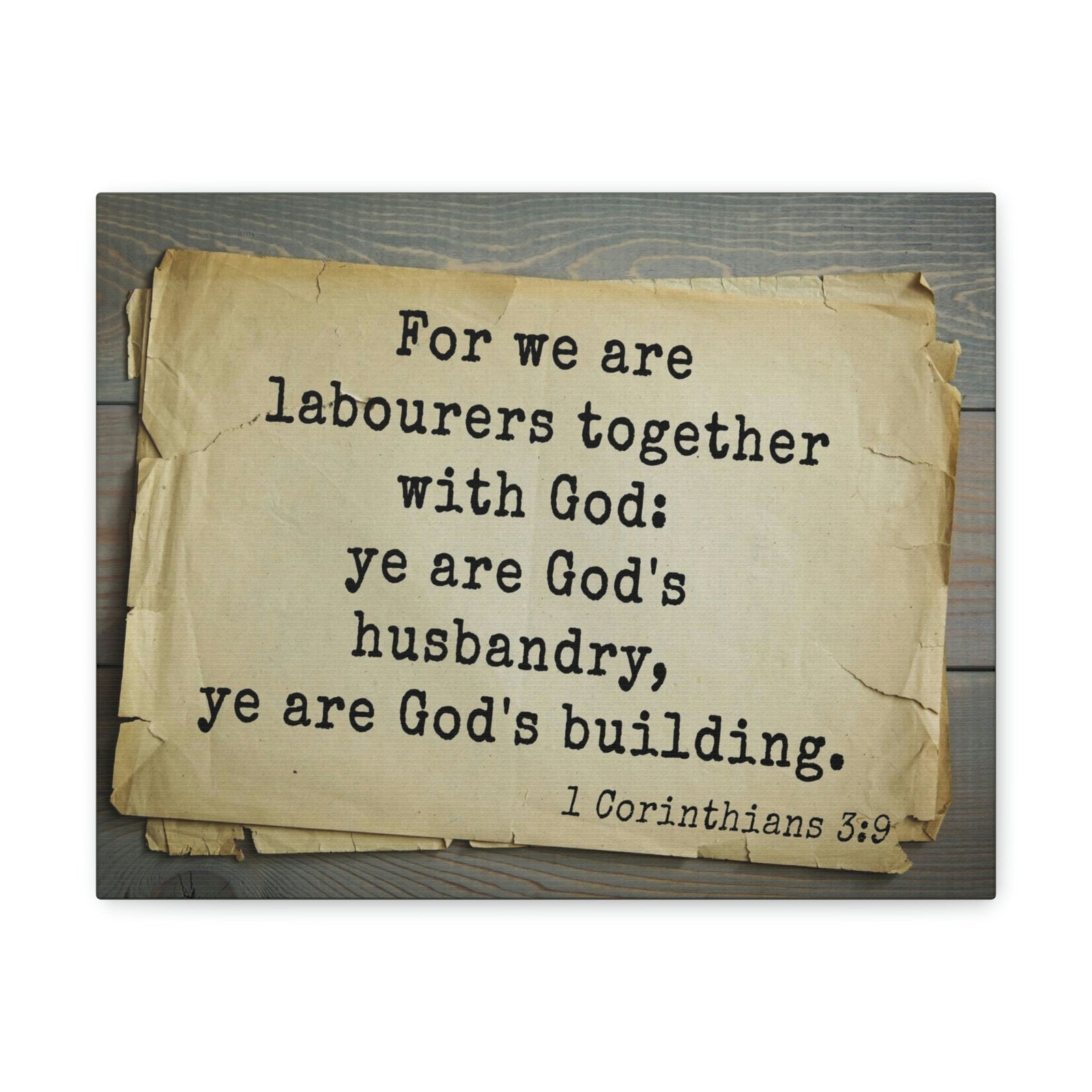 Scripture Walls Together With God 1 Corinthians 3:9 Bible Verse Canvas Christian Wall Art Bible Verse Print Ready To Hang Unframed-Express Your Love Gifts