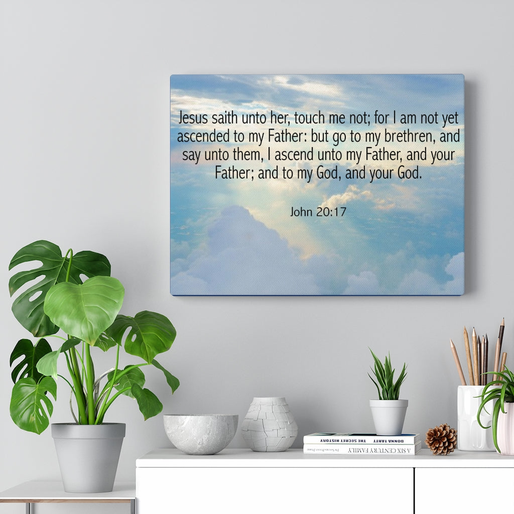 Scripture Walls Touch Me Not John 20:17 Bible Verse Canvas Christian Wall Art Ready to Hang Unframed-Express Your Love Gifts