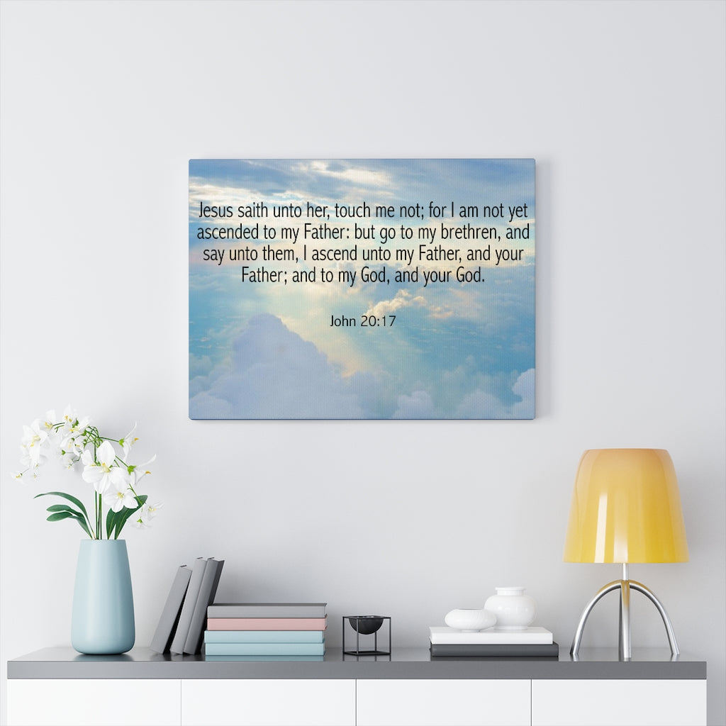 Scripture Walls Touch Me Not John 20:17 Bible Verse Canvas Christian Wall Art Ready to Hang Unframed-Express Your Love Gifts