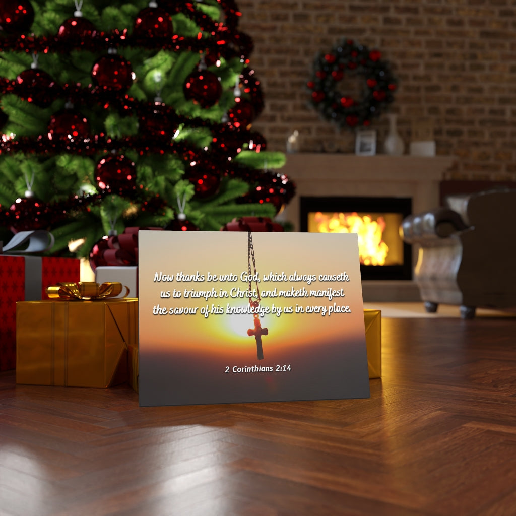 Scripture Walls Triumph In Christ 2 Corinthians 2:14 Bible Verse Canvas Christian Wall Art Ready to Hang Unframed-Express Your Love Gifts
