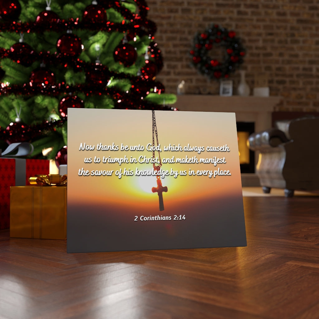 Scripture Walls Triumph In Christ 2 Corinthians 2:14 Bible Verse Canvas Christian Wall Art Ready to Hang Unframed-Express Your Love Gifts