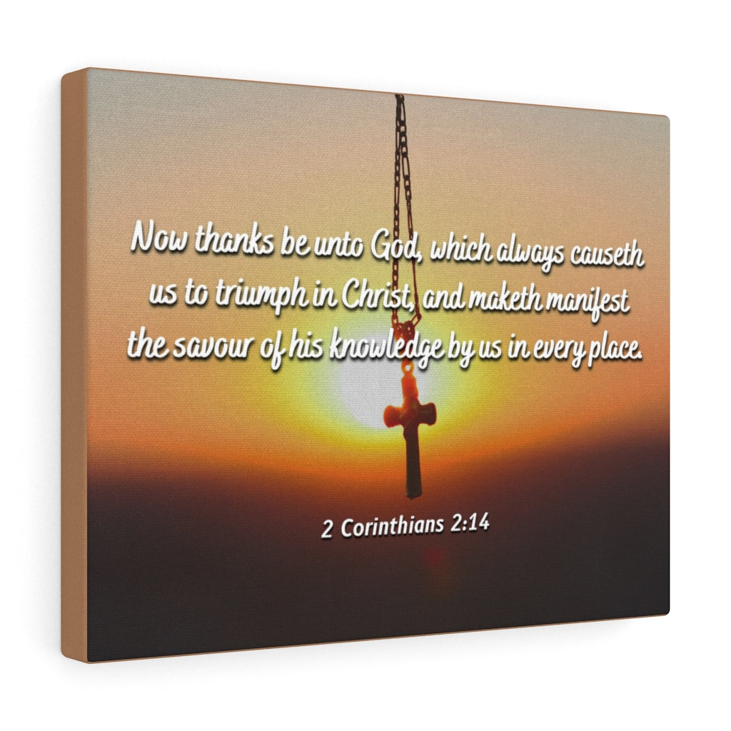 Scripture Walls Triumph In Christ 2 Corinthians 2:14 Bible Verse Canvas Christian Wall Art Ready to Hang Unframed-Express Your Love Gifts