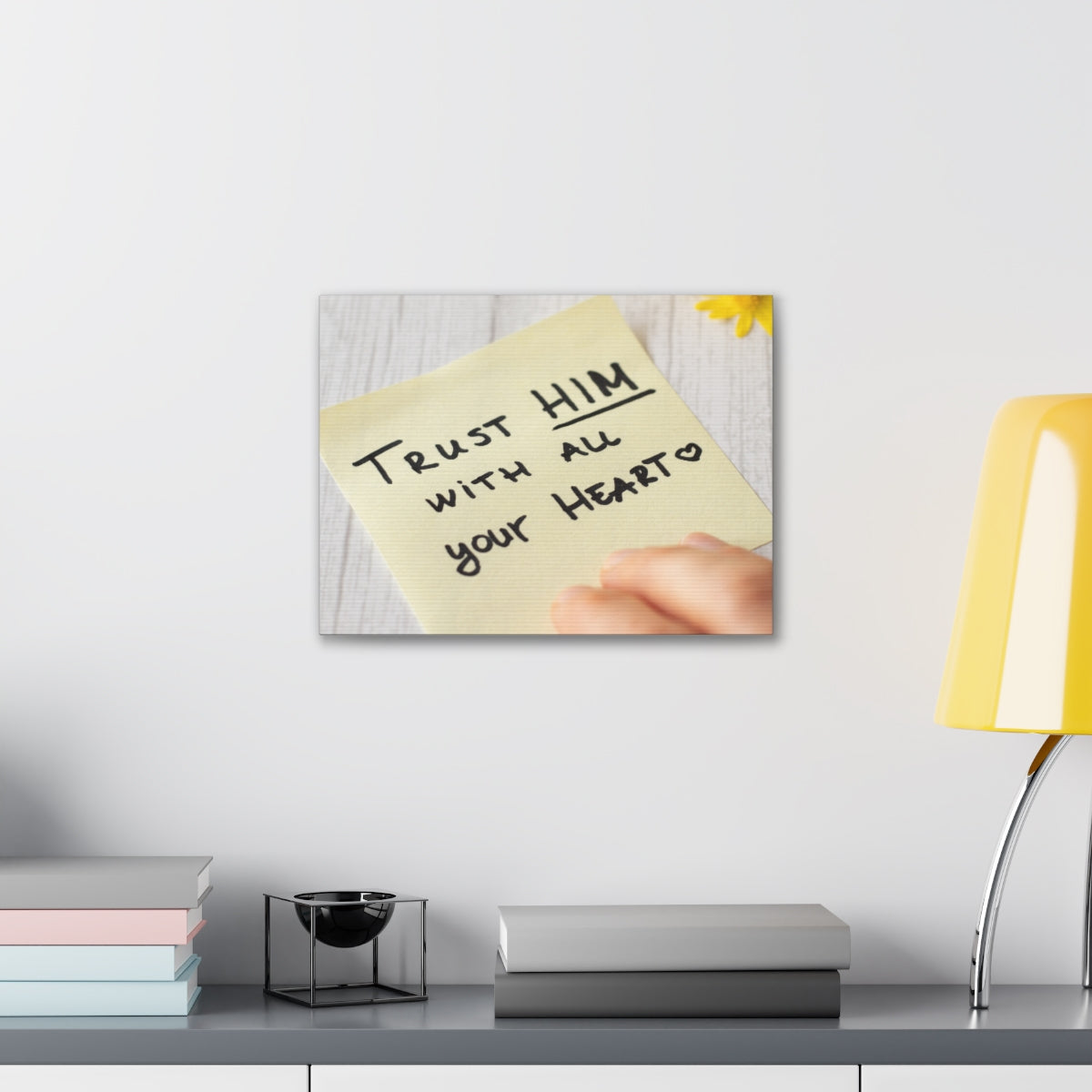 Scripture Walls Trust Him Notes 1 PETER 5:7 Christian Wall Art Bible Verse Print Ready to Hang Unframed-Express Your Love Gifts