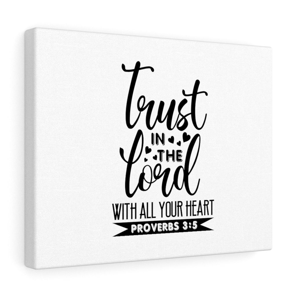 Scripture Walls Trust In The Lord Heart Proverbs 3:5 Bible Verse Canvas Christian Wall Art Ready to Hang Unframed-Express Your Love Gifts