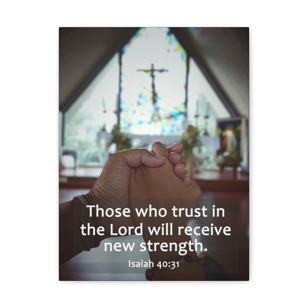 Scripture Walls Trust In The Lord Isaiah 40:31 Bible Verse Canvas Christian Wall Art Ready to Hang Unframed-Express Your Love Gifts