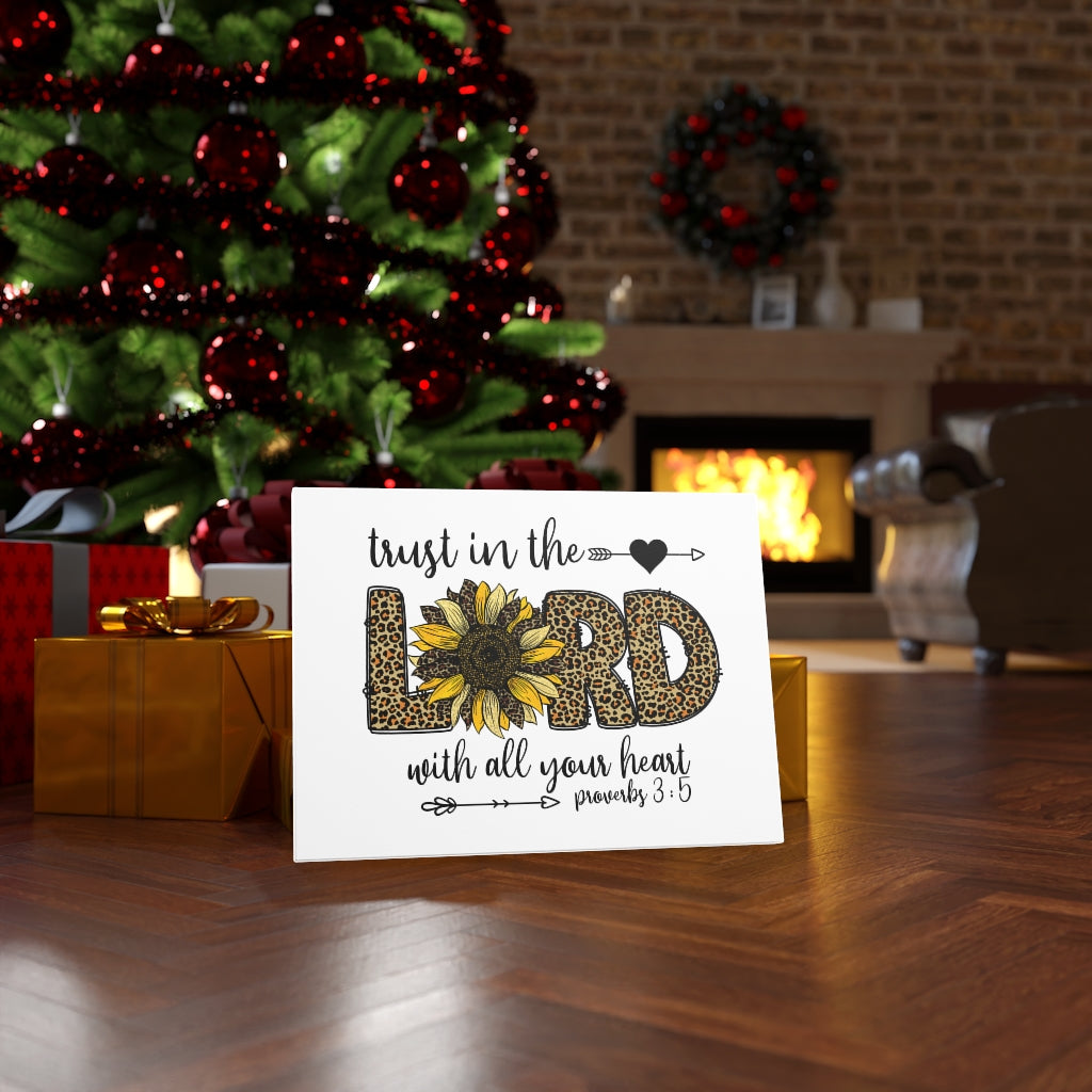 Scripture Walls Trust In The Lord Leopard Proverbs 3:5 Bible Verse Canvas Christian Wall Art Ready to Hang Unframed-Express Your Love Gifts